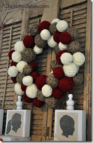 Yarn Ball Wreath 2