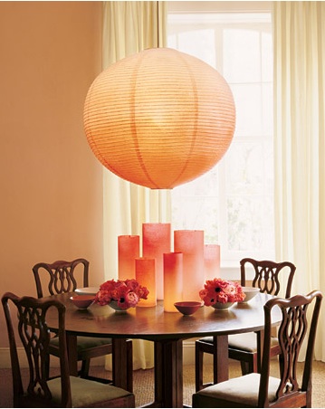 Adding a touch of pale orange to a light source gives the room a great sunset glow.