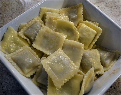 cooked ravioli