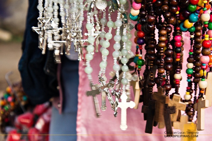 Colorful Rosaries being sold at Baguio City's Lourdes Grotto