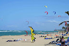 Beach Activity on a Windy Day