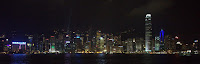 Buildings during the light show