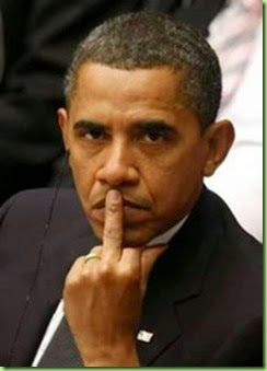 obama gives us the finger
