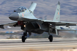 Sukhoi Su-30 MKI Fighter Aircraft flown by the Indian Air Force at the Red Flag Exercises in the U.S & Indradhanush Exercise with U.K.