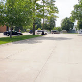 This parking lot turns into a Farmer's Market on Thursdays in Pella