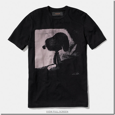 COACH X Peanuts snoopy t-shirt - USD 125 - black white