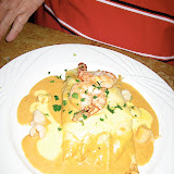 Crepes with mushrooms and shrimps at Paris Hotel in Las Vegas, NV