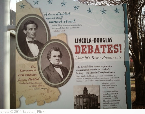 'Sign: Lincoln-Douglas debates' photo (c) 2011, ksablan - license: https://creativecommons.org/licenses/by-sa/2.0/