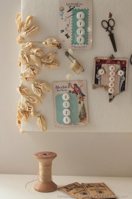 Foam for the Holidays - vintage sewing board via homework | carolynshomework.com