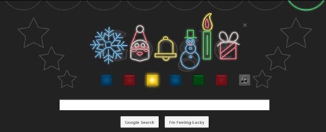 Happy Holidays Christmas Google Logo 2011