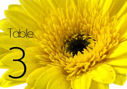Yellow Gerbera 8 Table Number/Name