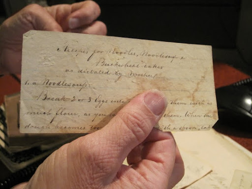 A recipe handwritten with a quill pen