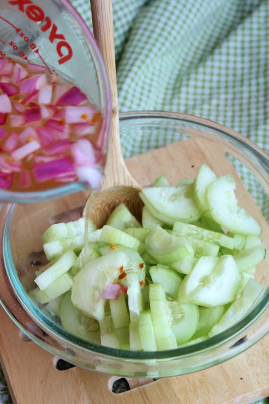 Sweet and Spicy Cucumber Slices