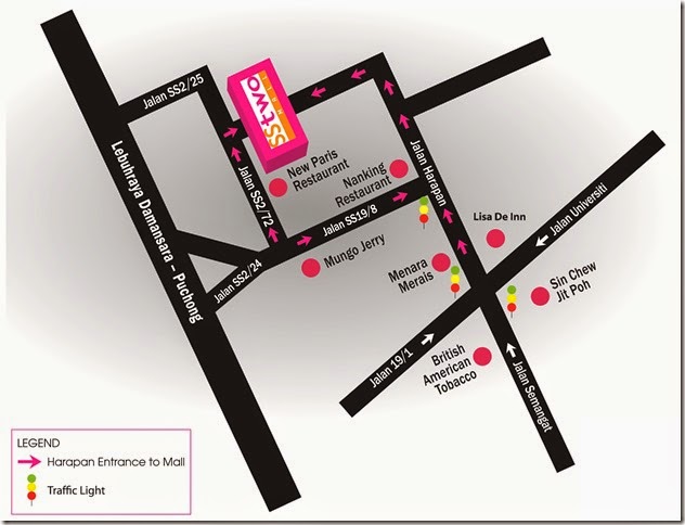 SStwo Mall location map