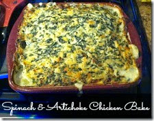 Many Waters Spinach and Artichoke Chicken Bake