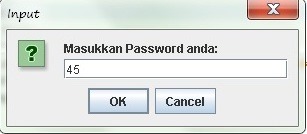 joptionpane showinputdialog for password
