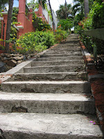 99 Steps - to Blackbeards Castle looking up