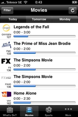 Free TV-Guide USA iPhone App