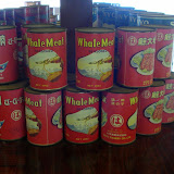 Old cans of whale meat - check out the harpoon on the label Old cans of whale meat - check out the harpoon on the label