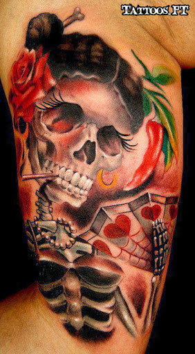 Skull Tattoos For Women On Arm