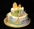 Jungle baby shower cake