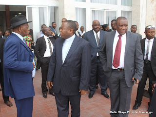 Les membres du bureau de la Ceni ce 25/07/2011 à Kinshasa, après la rencontre avec les partis politique. Radio Okapi/ Ph. John Bompengo