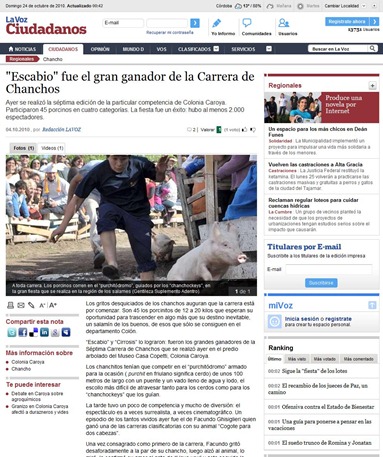carrera chanchos