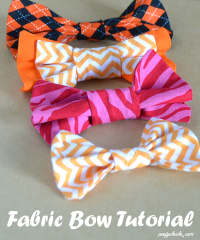 Easy Fabric Bow Tutorial #sewing #bow #bowtie 
