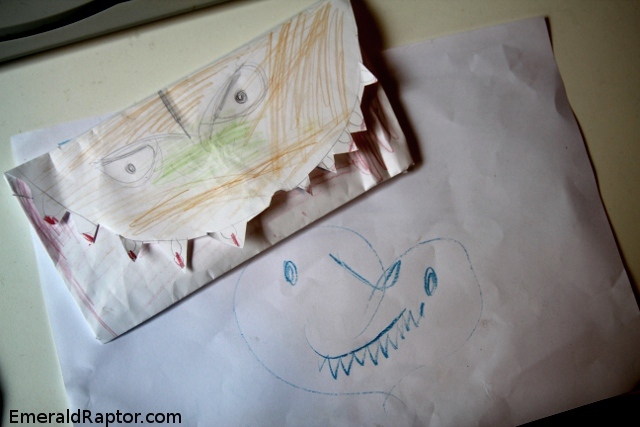 Monsterkonvolutt og monstertegning