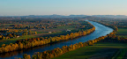 UMass Amherst campus, Pioneer Valley and Connecticut River in fall foliage.