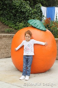 Madison with the orange