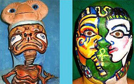 Self-Portraits Face Paintings by James Kuhn