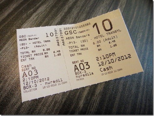 Hotel Transylvania movie ticket