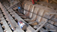 La bocina del eje de la hélice.