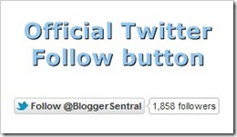 official twitter follow button