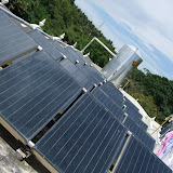 roof of our building - solar energy collectors