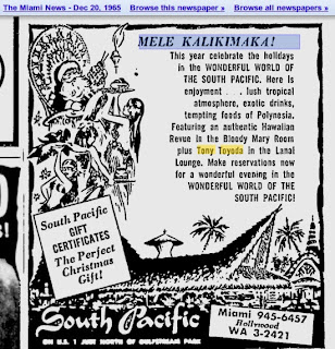 Ad for a show by Maria's father, Tony Toyoda - The Miami News, Dec 20, 1965 Ad for a show by Maria's father, Tony Toyoda - The Miami News, Dec 20, 1965