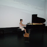 Rehearsing at the Icelandic Pavilion in the evening