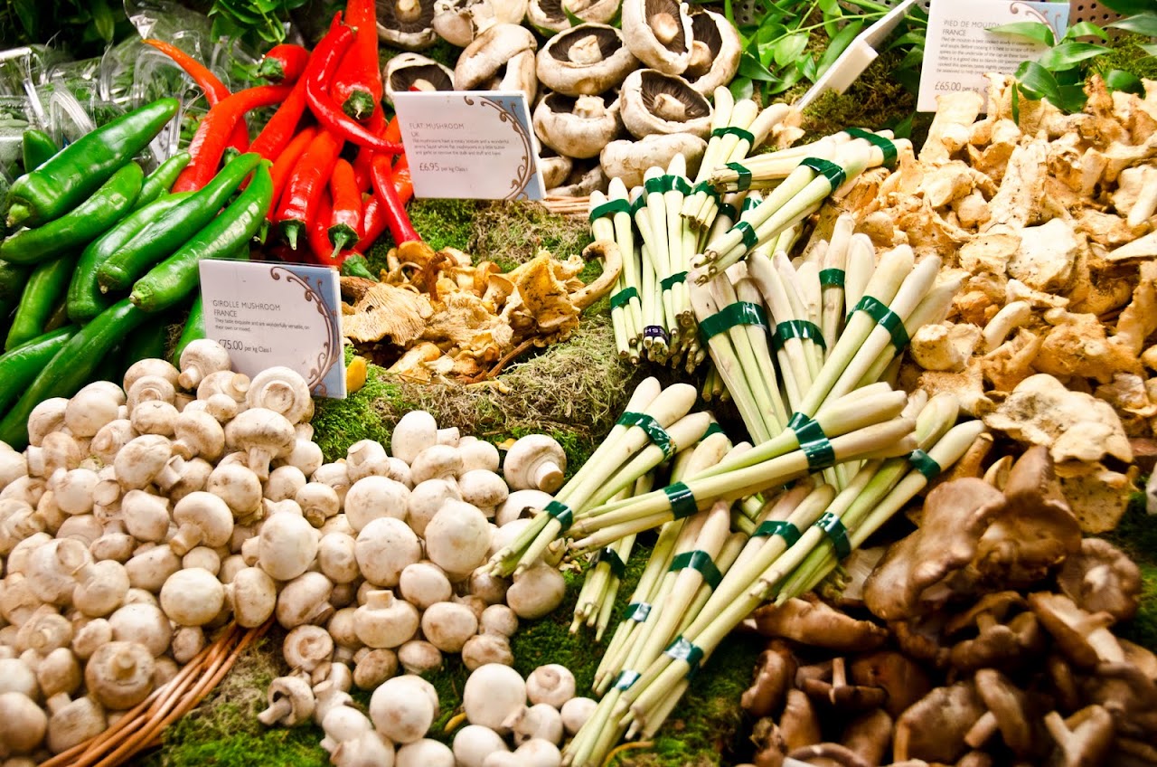 Vegetables at Harrods