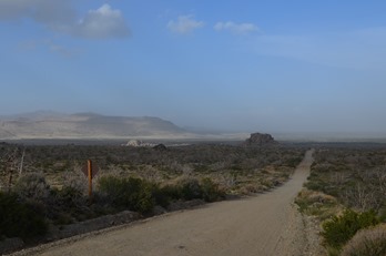 dust storms near Mid Hills campground