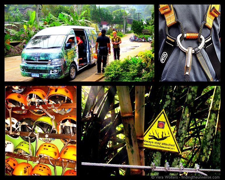 Flight of the Gibbon zip lining Collage 1