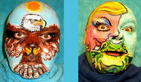Self-Portraits Face Paintings by James Kuhn