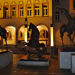 bronze horses near the rathaus in Vaduz, Liechtenstein 
