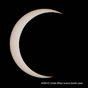 Partial solar eclipse viewed from Mt. Hamilton east of San Jose, California.