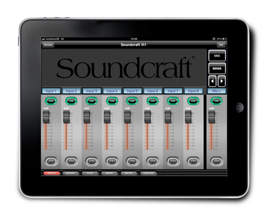 Soundcraft | ViSi Remote iPad Control App