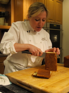 For her bead pudding, Nancy prefers to slice off the crusts. (But don't worry, she puts them aside for making bread crumbs!) For her bead pudding, Nancy prefers to slice off the crusts. (But don't worry, she puts them aside for making bread crumbs!)
