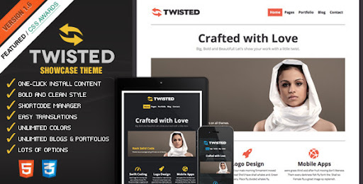 Twisted - Showcase Wordpress Theme - Creative WordPress