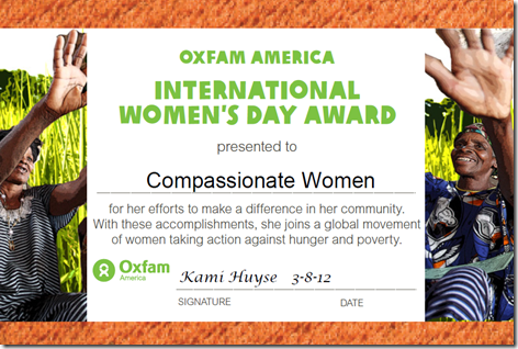 Oxfam International Womens Day