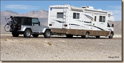 Stopped at Salt Lake with Guadalupe Mountains in background