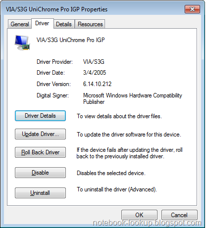 Download Driver VGA VIA/S3G UniChrome Pro IGP for Windows 7